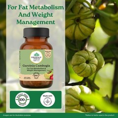 Organic Garcinia Cambogia 60 cap Ex-1/28 Weight Manage,GMP &NPOP Certified f/s