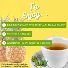 Piñalax 60 Teabags – for Digestive Support & Diet Pineapple Herbal Tea from Peru