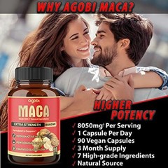 Maca Root 8050mg Per Caps 3 Months Supply Supports Reproductive Health 90 Caps