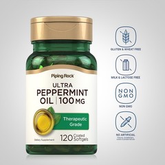 Peppermint Oil | 50mg | 120 Softgel Capsules | Non-GMO | by Piping Rock