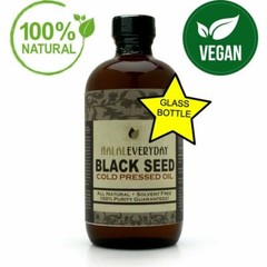 Black Seed Oil 100% Pure Natural Cold Pressed Cumin Nigella Sativa Non GMO GLASS