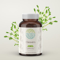 HerbEra Cleavers 60/120 Capsules, 400 mg, Organic (Galium aparine)