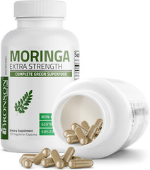 Bronson Moringa Extra Strength Capsules Moringa Oleifera Powder, Green Superfood
