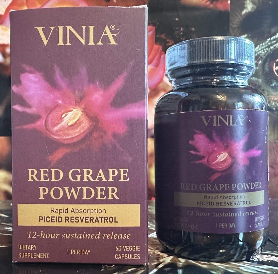 2x VINIA Piceid Resveratrol Red Grape Blood Pressure/Flow Heart Care Antioxidant