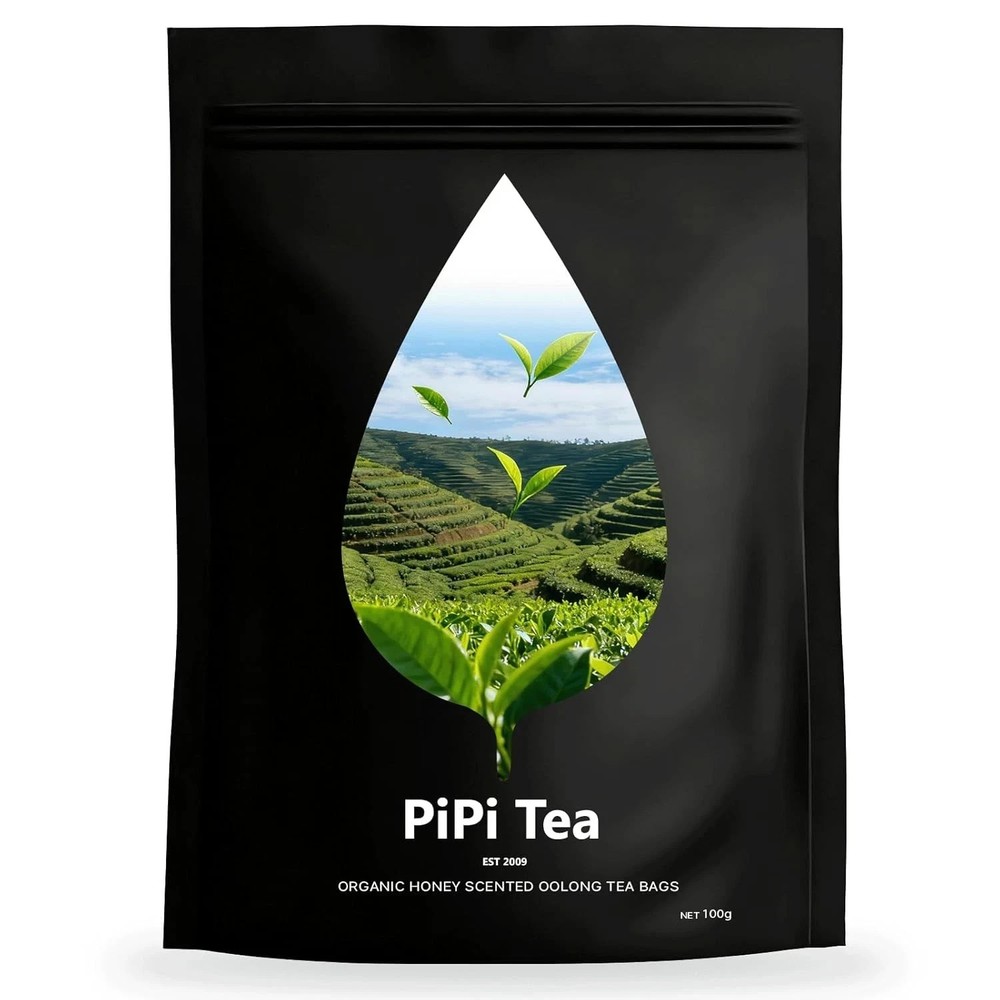 PiPi Tea Organic Oolong Bags – Whole Leaf, 20 (4g Each) 20