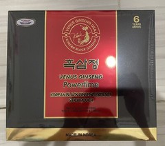 6 Years Korean Black Ginseng Extract 30 Sticks (10ml). Venus Ginseng Powertime.