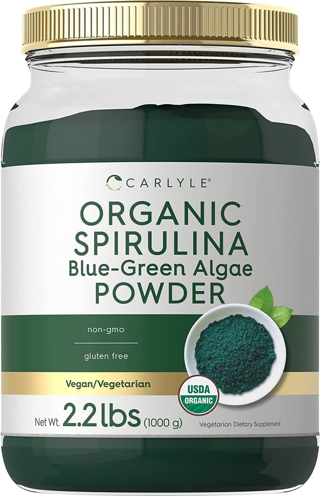 Organic Spirulina Powder | 2.2 lbs | Blue Green Algae | Superfood | by Carlyle