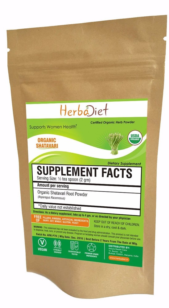 Shatavari Root Organic Powder 100% PURE Wild Asparagus Racemosus Women Health