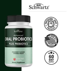 Oral Probiotics Supplement with Prebiotics – Supports 60 Count (Pack of 1)