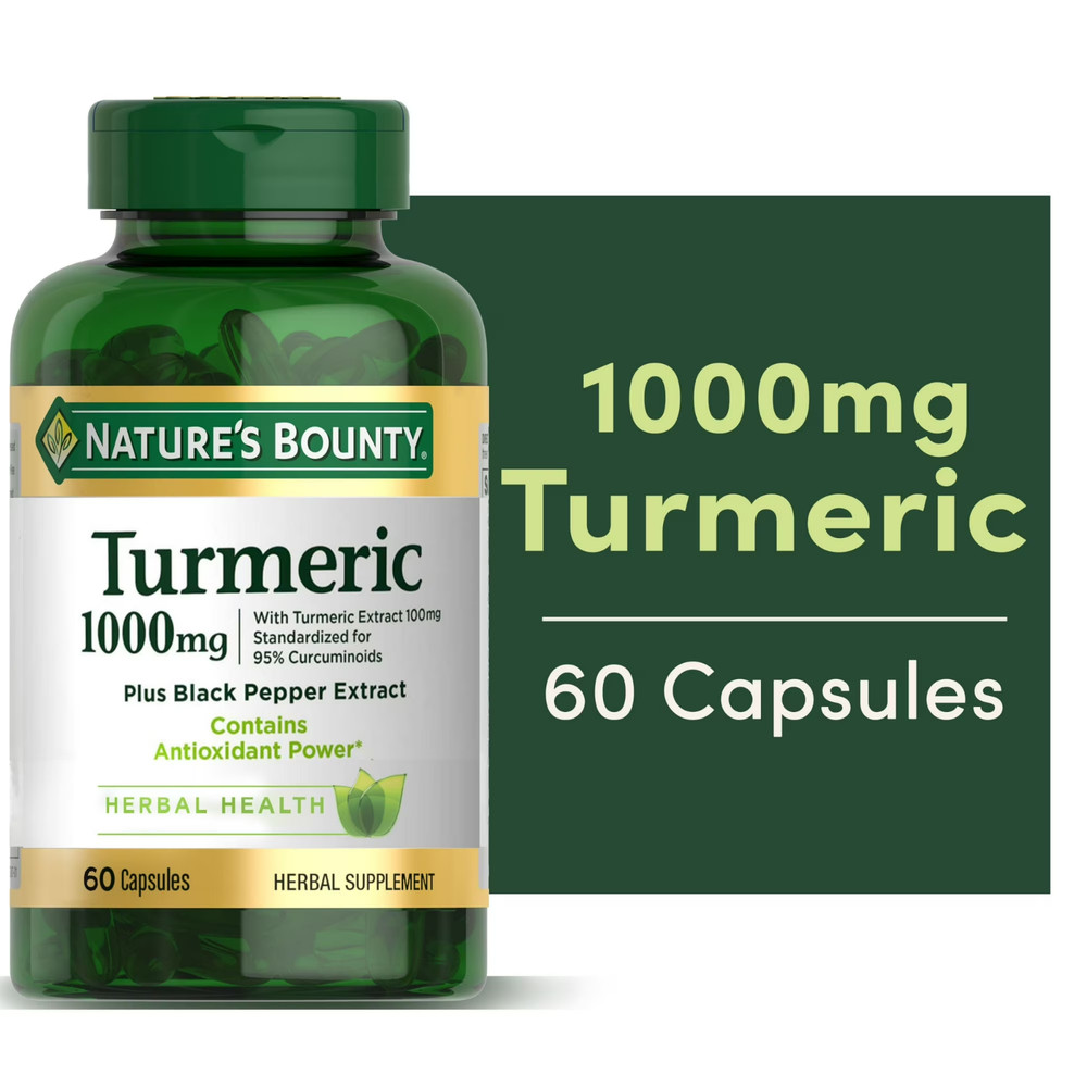 Nature’s Bounty TURMERIC 1000mg +Black Pepper Extract 60ct