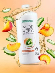LR Aloe Vera Drinking Gel Peach To Go Dispenser Bottle 3.04 oz/33.8 oz