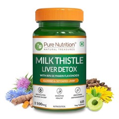 Pure Nutrition Milk Thistle Liver Detox Tablets 1100mg, 60 Tablets e487