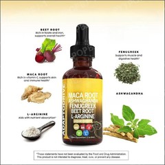 Herbal Liquid Drops with Maca & Beet Root Plant-Based Wellness Daily Supplement