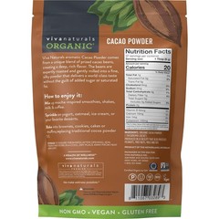 Org-anic Unsweetened Cacao Powder with Rich Dark Chocolate Flavor NEW USA
