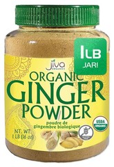 Jiva Organics Organic Ginger Root Powder 1 LB Jar – 1 Pound (Pack of 1)