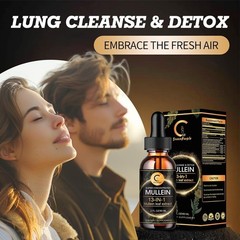 2Pack Mullein Drops for Lungs – Lung Detox for Respiratory Health Lung Cleanse