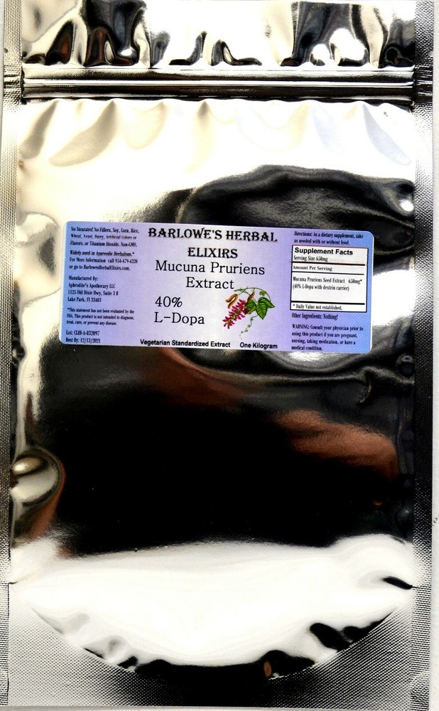 Mucuna Pruriens (White) Extract 40% L-dopa One Kilogram Bulk Powder