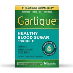 Garlique Garlic Extract Supplement, Healthy Blood Sugar 60 Count (Pack of 1)
