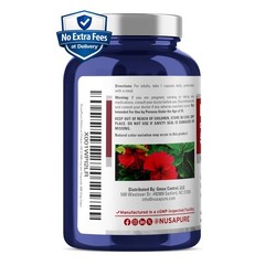 Hibiscus Flower Extract 10:1 500mg 200 Capsules (200 Servings) Non-GMO, Vegan