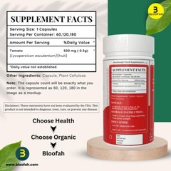 Bloofah Tomato Fruit Capsules (Lycopene) 500mg – 120 Count | Vegan, Gluten Free