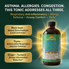LUNGS BITTERS – Natural Herbal Tonic Respiratory Support Mucus Relief 16oz 2 pc