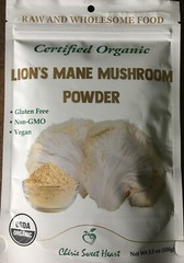 Cherie Sweet Heart Lion’s Mane Mushroom Powder Certified Organic 3.5oz/100g New
