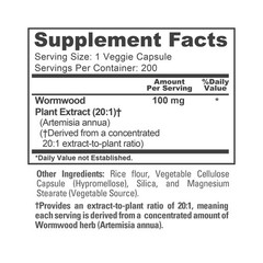 NusaPure Wormwood 2000mg | Artemisia Annua Herb | 200 Veggie Caps | Non-GMO