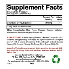 2 Pack Best Naturals CoQ10 200 mg 120 Capsules