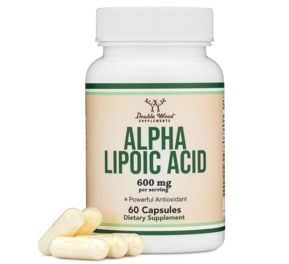 Alpha Lipoic Acid 600mg Extra Strength ALA Supplement Non GMO & Gluten Free