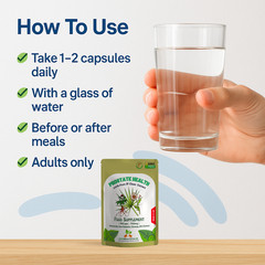 Prostate Health Complex Capsules 15000mg–Saw Palmetto, Ginseng & Chamomile–Vegan