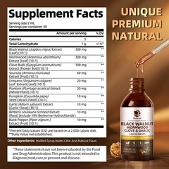Parasite Cleanse Detox Drops Wormwood Black Walnut Clove Extract | Herbal Liquid