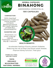 FRESH CAPSULE BINAHONG ANREDERA CORDIFOLIA NATURAL HERBAL PREMIUM ORGANIC
