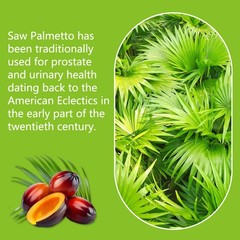 Saw palmetto herbal complex supplement protects prostate health & nourishes hair