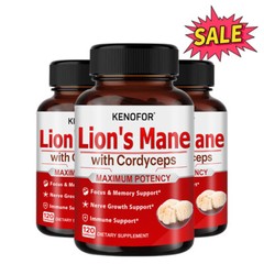 Lion’s Mane Supplement-Brain Booster,Support Focus, Cognition, Memory & Immunity