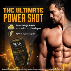 Sesa Himalayan Shilajit Power Shots Boosts Energy, Stamina & Immunity,30 Sticks