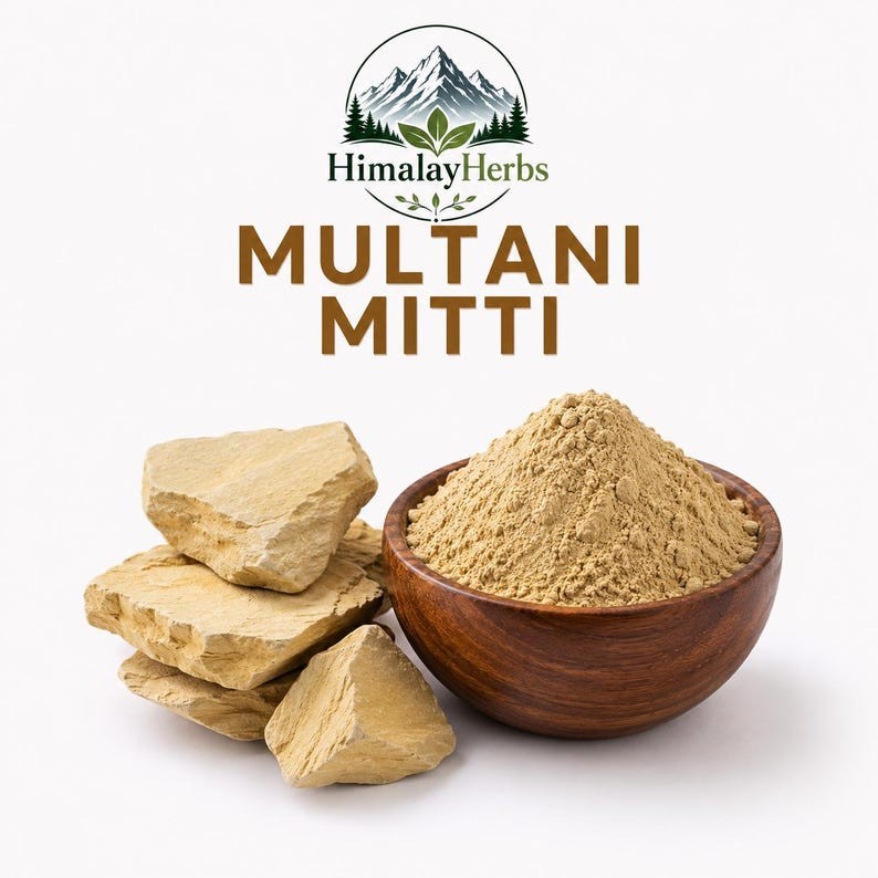 100% Natural Multani Mitti Powder | Fuller’s Earth Clay for Skin and Hair