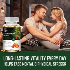 Ashwagandha Capsules – Stress Relief & Cortisol Balance with Alternative 1200mg