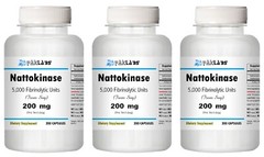 Nattokinase 200mg 5000 FU/g (Fibrinolytic Units) 600 Capsules 3x SEALED Bottle
