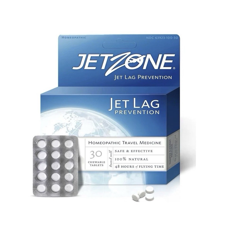 No Jet Lag Homeopathic Jet Lag Remedy (2 Pack, 60 Chewable Tablets)
