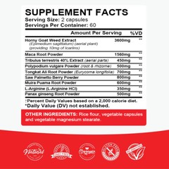 Horny Goat Weed 9060 Mg Capsules High Strength Organic Icariin