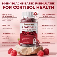 Cortisol 15-IN-1 Supplement Gumeis with Magnesium Ashwagandha L-Theanine