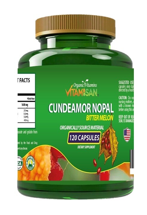 Bitter Melon blood Sugar natural Balance Dietary Supplement 120 CUNDEAMOR NOPAL