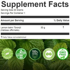 Lemon Balm Loose Herbs (Toronjil) 1.1oz (30g) – Relaxing Melissa Herbal Tea