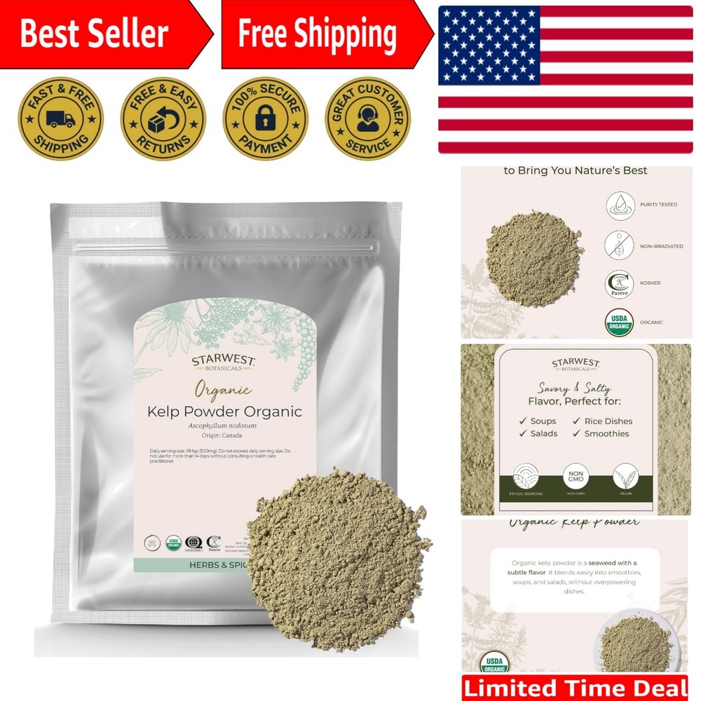 16 oz Organic Kelp Powder – Abundant Nutrients for Wellness Focused Adults