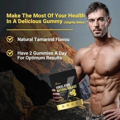VivoNu Himalayan Shilajit Gummies 3000mg, Ashwagandha, Fulvic Acid, 60 Count