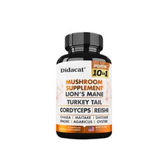 Mushroom Complex 11500mg W/ Lions Mane Turkey Cordyceps Reishi Chaga Anti-Aging
