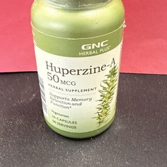 GNC Herbal Plus Huperzine A 50mcg, 50 Capsules, Supports Memory Retention