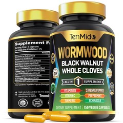 Tenmido Wormwood Capsules Supplement for Men and Women, 150 Count (Pack of 1)