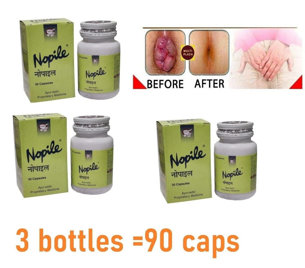 AYURVEDIC HERBAL NOPILE 30 X 3 CAPSULES INTERNAL & EXTERNAL PILES FREE SHIP 2027