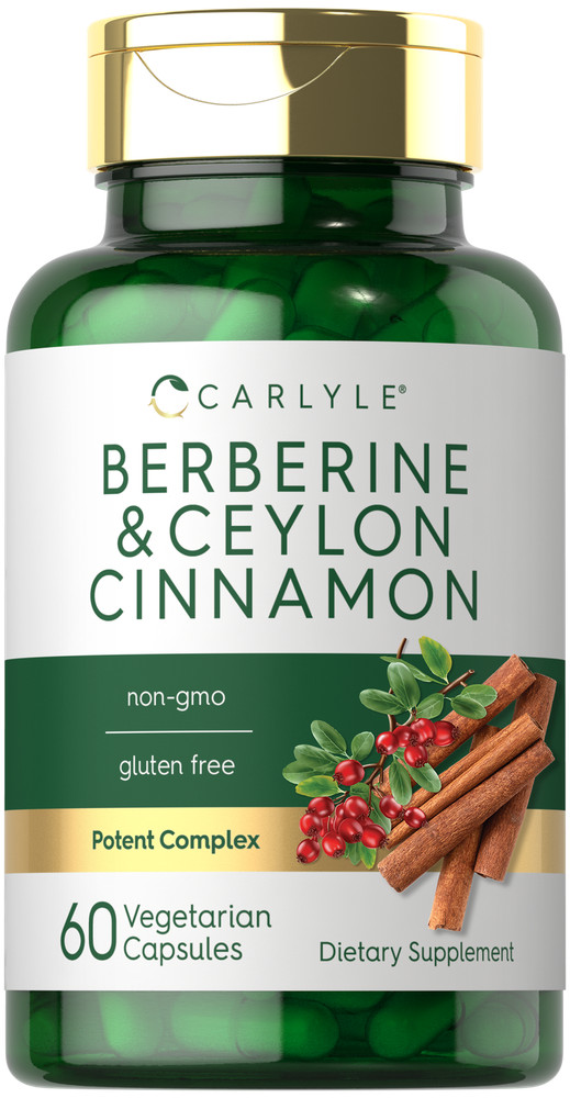 Berberine with Ceylon Cinnamon | 2000mg | 60 Capsules | Vegetarian | by Carlyle